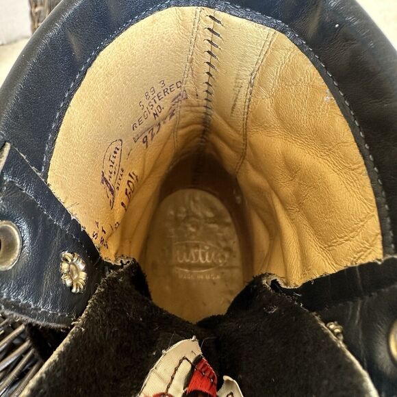 Justin Roper Boots Womens Size 5.5 B‎ Navy Blue Western Cowgirl Rodeo Workwear - Picture 13 of 13